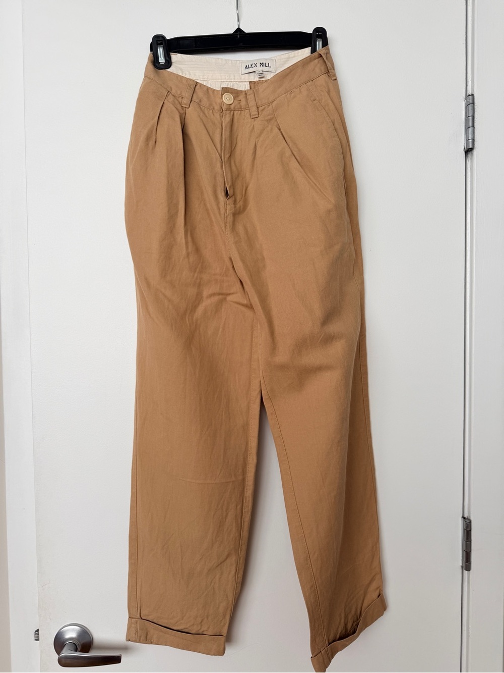 Alex Mill Pants Women’s Tan Pleated & Cuffef  Size 0